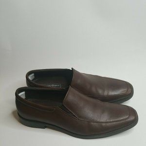 Aston Grey Mens Slip On Loafer Brown Dress Shoes